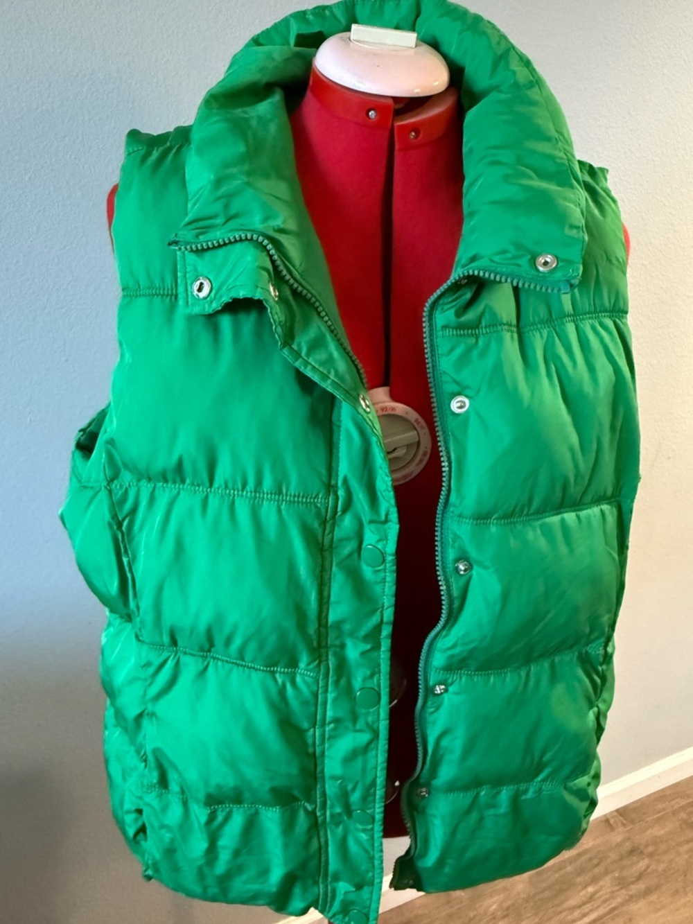 Old Navy Bright Green  Quilted Puffer Vest